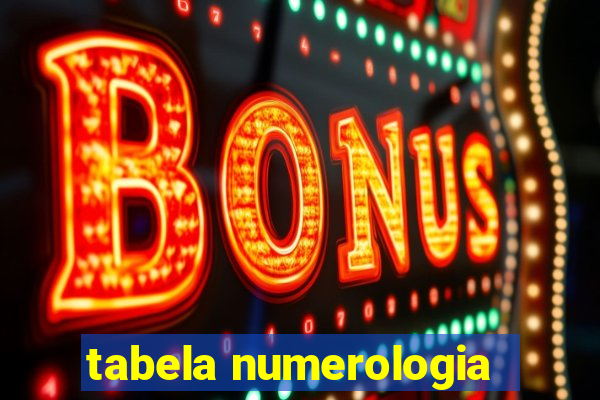 tabela numerologia