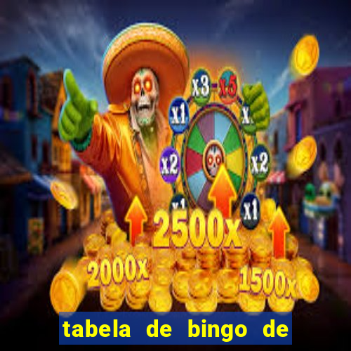 tabela de bingo de 1 a 100