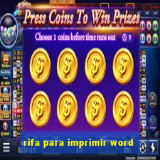 rifa para imprimir word