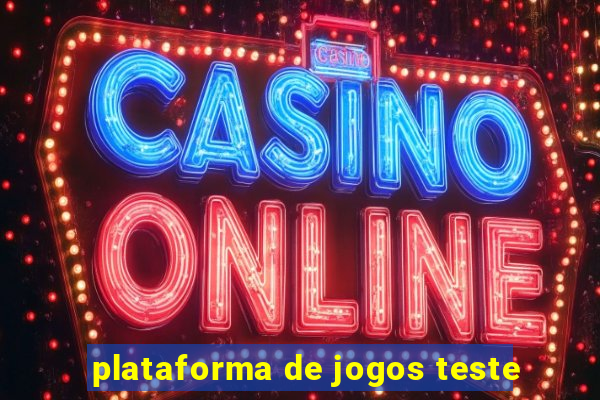 plataforma de jogos teste