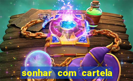 sonhar com cartela de bingo